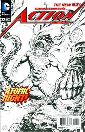 Action Comics (2011) issue 22-D 1:25 Black and White Cover