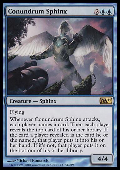 Magic the Gathering: 2011 Core Set (Base Set) card 51 Conundrum Sphinx