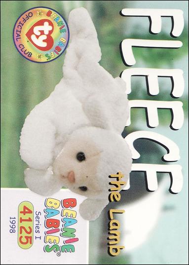 Beanie Babies Series 1 (Base Set) card 74 Fleece the Lamb