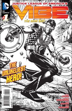 Justice League of America's Vibe issue 1-B 1:50 Black and White Cover
