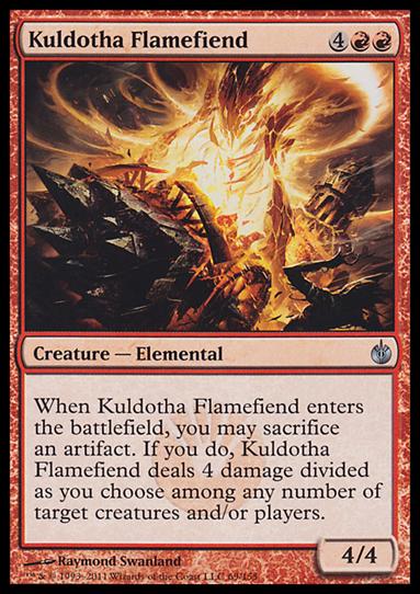 Magic the Gathering: Mirrodin Besieged (Base Set) card 69 Kuldotha Flamefiend