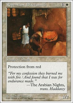 Magic the Gathering: 5th Edition (Base Set) card 54 Repentant Blacksmith