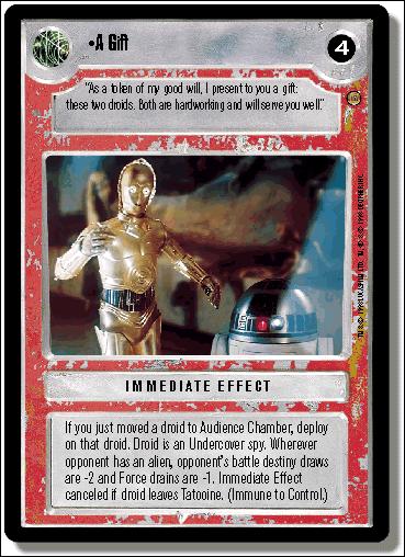 Star Wars: Jabba's Palace Limited (Base Set) card 148 A Gift
