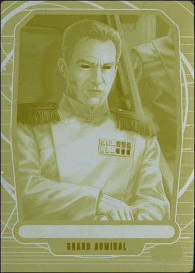 Star Wars Galactic Files (Printing Plates Subset) card 204-D Grand Admiral Thrawn - 1/1 Yellow