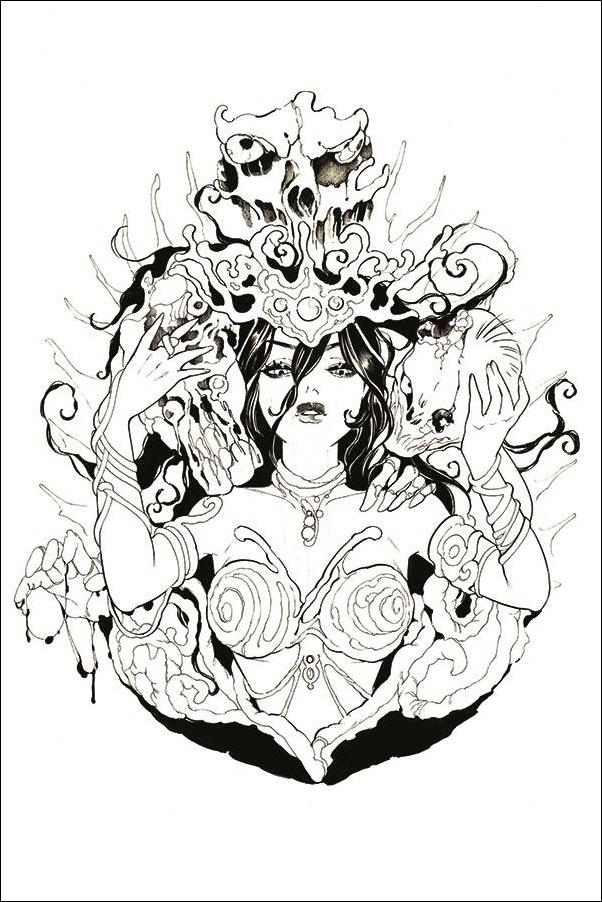 Die!namite issue 2-L Peach Momoko 1:11 B&W Virgin Cover
