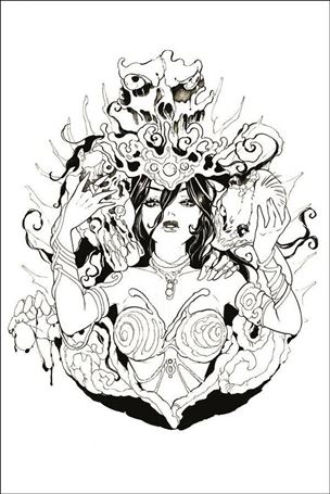 Die!namite issue 2-L Peach Momoko 1:11 B&W Virgin Cover