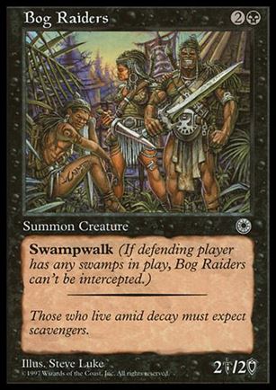 Magic the Gathering: Portal (Base Set) card 82 Bog Raiders
