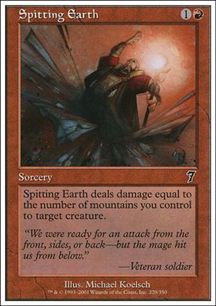Magic the Gathering: 7th Edition (Base Set) card 220 Spitting Earth