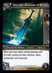 World of Warcraft: Through the Dark Portal (Base Set) card 288 Zin'rokh, Destroyer of Worlds