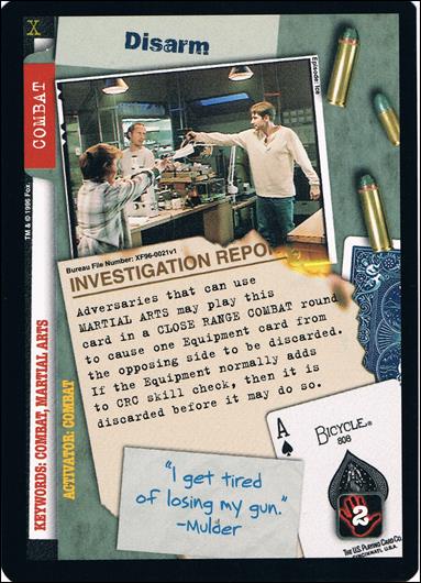 X-Files: Premiere Edition (Base Set) card XF96-0021v1 Disarm