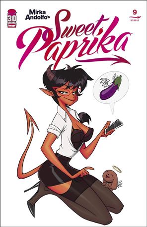 Mirka Andolfo's Sweet Paprika issue 9-B Eggplant Emoji Cover
