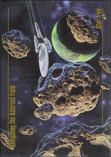 Star Trek Master Series: Series 1 (Base Set) card 38 Navigating the Asteroid Field