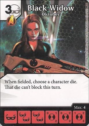 Marvel Dice Masters Age of Ultron  card 37 Black Widow: Oktober