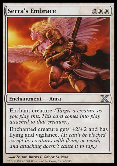 Magic the Gathering: 10th Edition (Base Set) card 40 Serra's Embrace