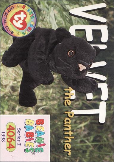 Beanie Babies Series 1 (Base Set) card 142 Velvet the Panther