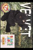 Beanie Babies Series 1 (Base Set) card 142 Velvet the Panther