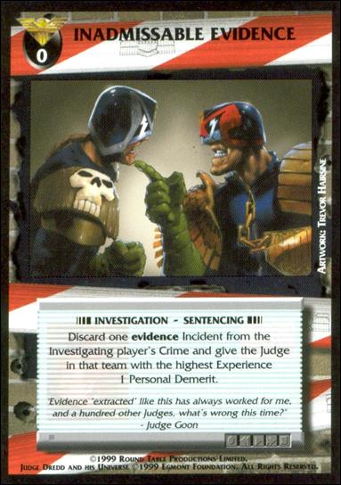 Dredd: The Card Game card 83 Inadmissable Evidence