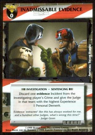 Dredd: The Card Game card 83 Inadmissable Evidence
