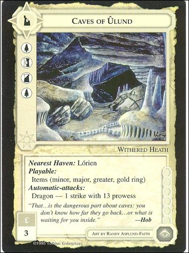 Middle-Earth: The Wizards (Base Set) card 77 Caves of Ulund