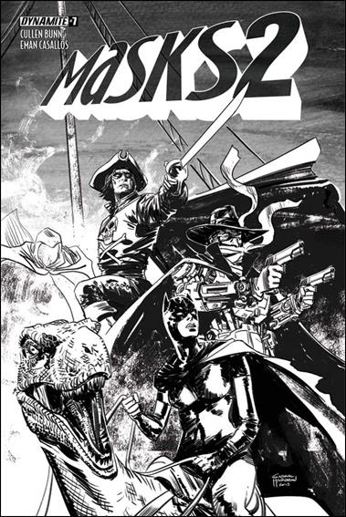 Masks 2 issue 7-G Gabriel Hardman 1:30 Black & White Cover
