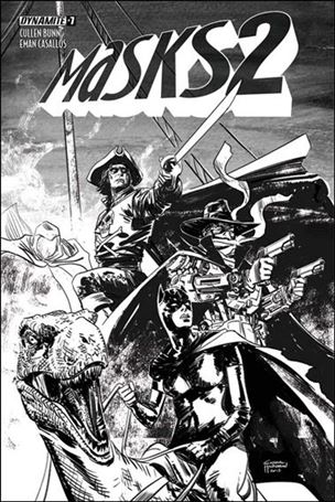 Masks 2 issue 7-G Gabriel Hardman 1:30 Black & White Cover