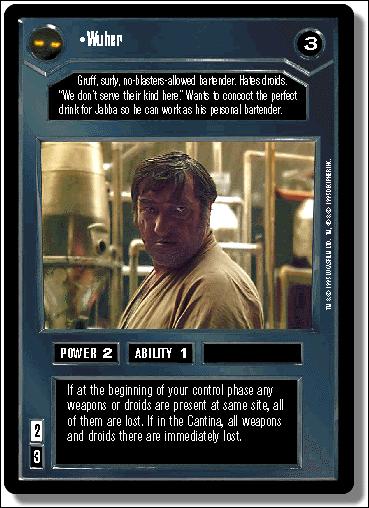 Star Wars: Premiere Limited (Base Set) card 15 Wuher