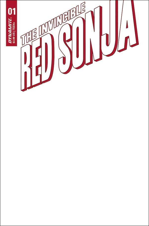 Invincible Red Sonja issue 1-F Blank Authentix Cover