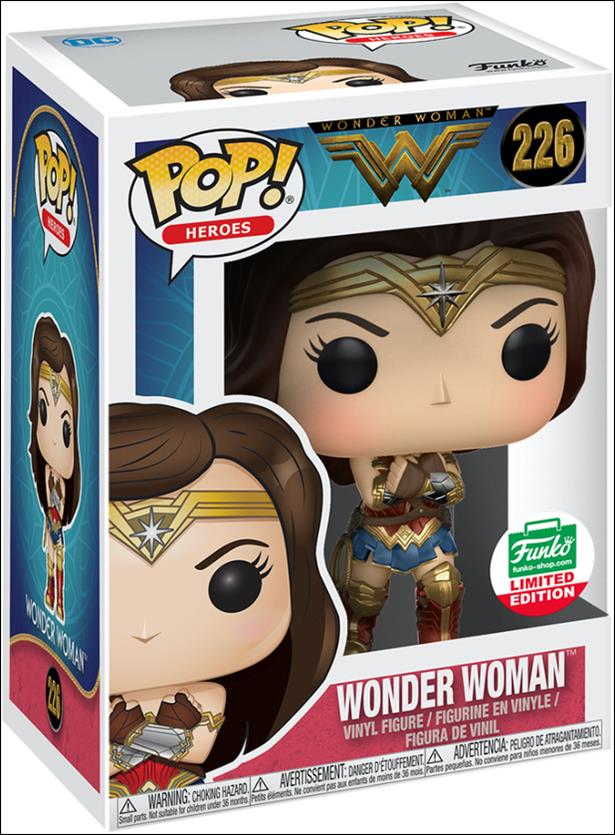 POP! Heroes figure 226 Wonder Woman (Gauntlets) Funko Shop Exclusive