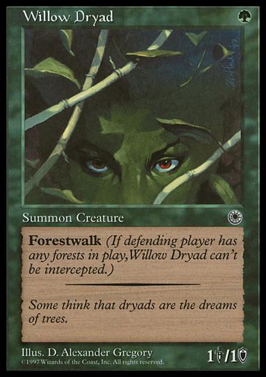 Magic the Gathering: Portal (Base Set) card 193 Willow Dryad