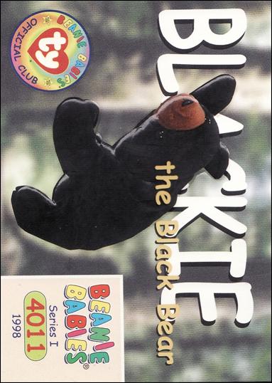 Beanie Babies Series 1 (Base Set) card 53 Blackie the Black Bear
