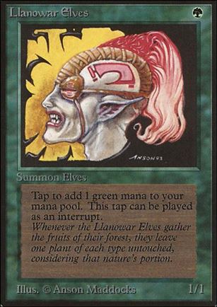 Magic the Gathering: Limited Edition Beta (Base Set) card 211 Llanowar Elves
