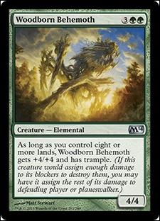 Magic the Gathering: 2014 Core Set (Base Set) card 203 Woodborn Behemoth