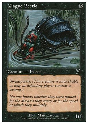 Magic the Gathering: 7th Edition (Base Set) card 155 Plague Beetle