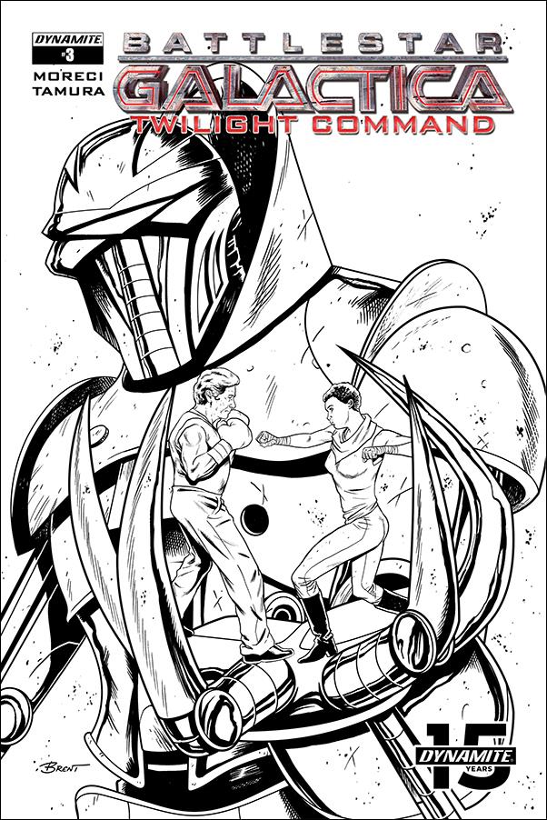 Battlestar Galactica: Twilight Command issue 3-C Brent Schoonover 1:10 Black & White Cover