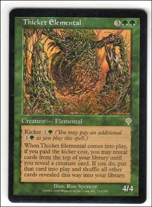 Magic the Gathering: Invasion (Base Set) card 214 Thicket Elemental