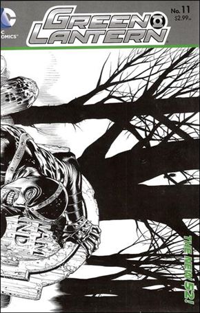 Green Lantern (2011) issue 11-D Wraparound 1:25 Black and White Cover