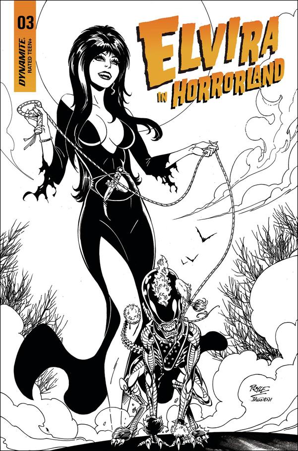 Elvira in Horrorland issue 3-F John Royle 1:15 Black & White Cover