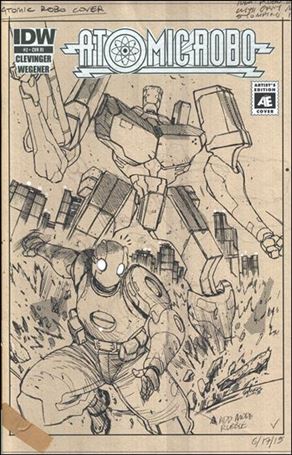 Atomic Robo and the Ring of Fire issue 2-C Giannis Milonogiannis Artist's Edition 1:10 Cover