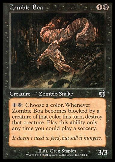Magic the Gathering: Apocalypse (Base Set) card 54 Zombie Boa
