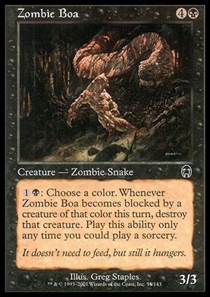Magic the Gathering: Apocalypse (Base Set) card 54 Zombie Boa