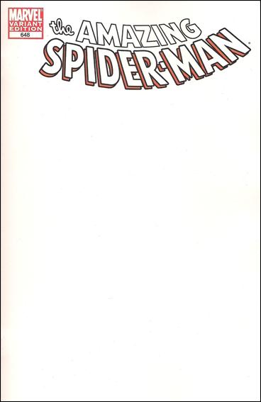 Amazing Spider-Man (1963) issue 648-E Blank/Sketch Cover