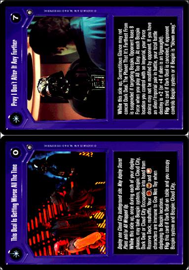 Star Wars: Enhanced Cloud City (Base Set) card 5 This Deal Is Getting Worse All The Time / Pray I..