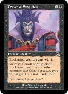 Magic the Gathering: Onslaught (Base Set) card 134 Crown of Suspicion