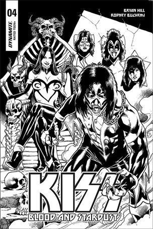 Kiss: Blood and Stardust issue 4-E Rodney Buchemi 1:10 Black & White Cover
