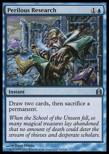 Magic the Gathering: Commander (Base Set) card 54 Perilous Research