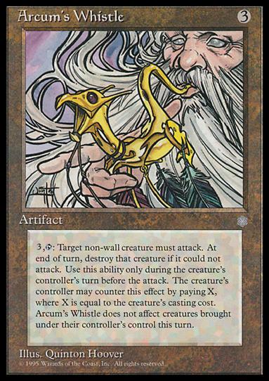 Magic the Gathering: Ice Age (Base Set) card 311 Arcum's Whistle