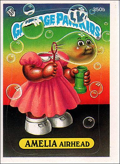 Garbage Pail Kids: Series 09 (Base Set) card 350b Amelia Airhead