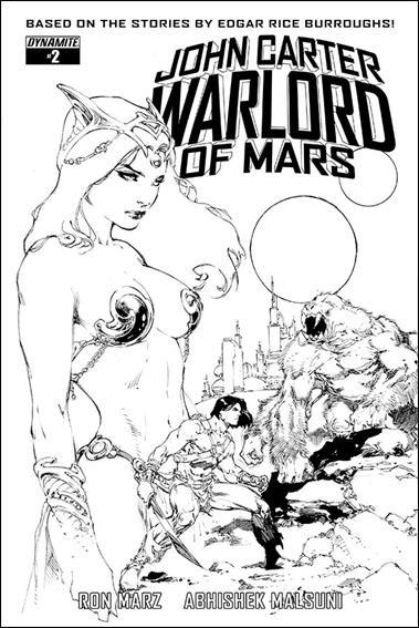 John Carter: Warlord of Mars (2014) issue 2-F Ed Benes 1:20 Black & White Cover