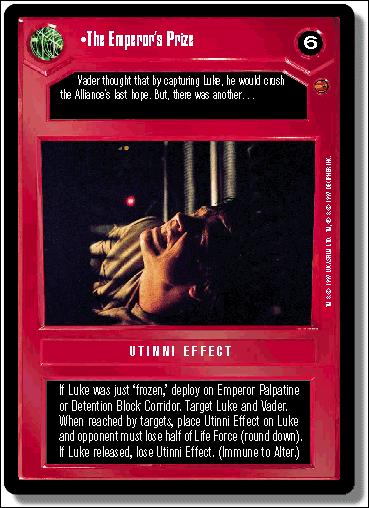 Star Wars: Cloud City Limited (Base Set) card 37 The Emperor's Prize