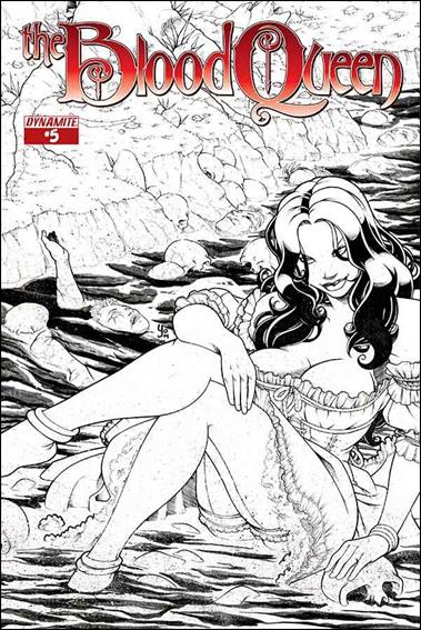 Blood Queen issue 5-C Yonami 1:10 Black and White Cover